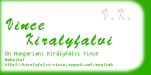 vince kiralyfalvi business card